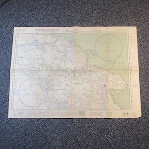 1944 Papua New Guinea Aeronautical Map, Royal Australian Air Force B-8