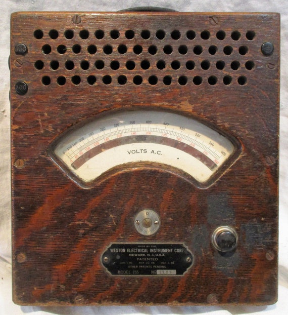 Early Electrical Power Gauge, AC Current Level Gauge, Old