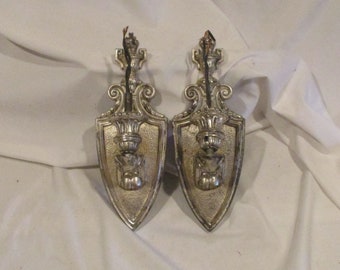 Wall Sconces, Matching Pair of Neoclassical Sconces, Vintage Early 20th Century Wall Lighting Fixtures