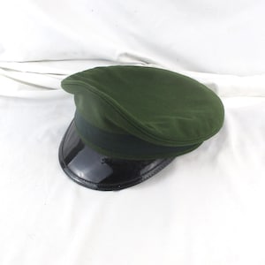 Vintage Swedish Military Cap: Green Canvas Costume Hat, Sommens 74