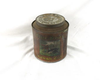 Vintage Blue Boar Rough Cut Tobacco Tin