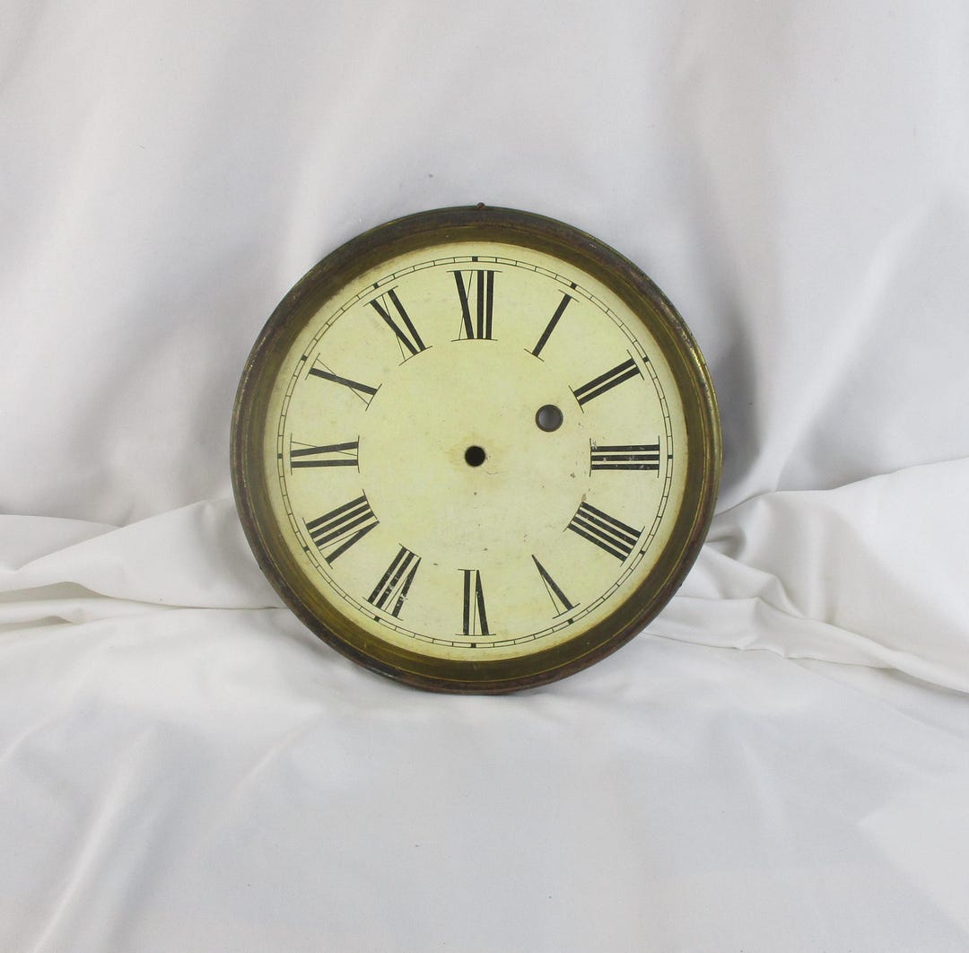 Round Clock Face, Old Large 8 3/8 Inch Face With Roman Numerals - Etsy