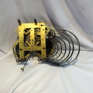 Clock Mechanism or Movement, Vintage Brass, Salvage Chic, Steampunk Timepiece