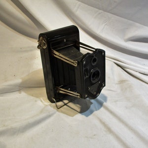 1929 British Rajar Bellows Camera, Number 6 Art Deco Folding Cartridge, Vintage English Photography Salvage