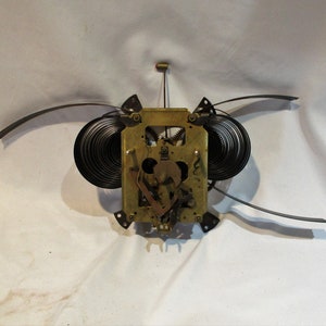 Clock Mechanism or Movement, Vintage Brass, Salvage Chic, Steampunk Timepiece