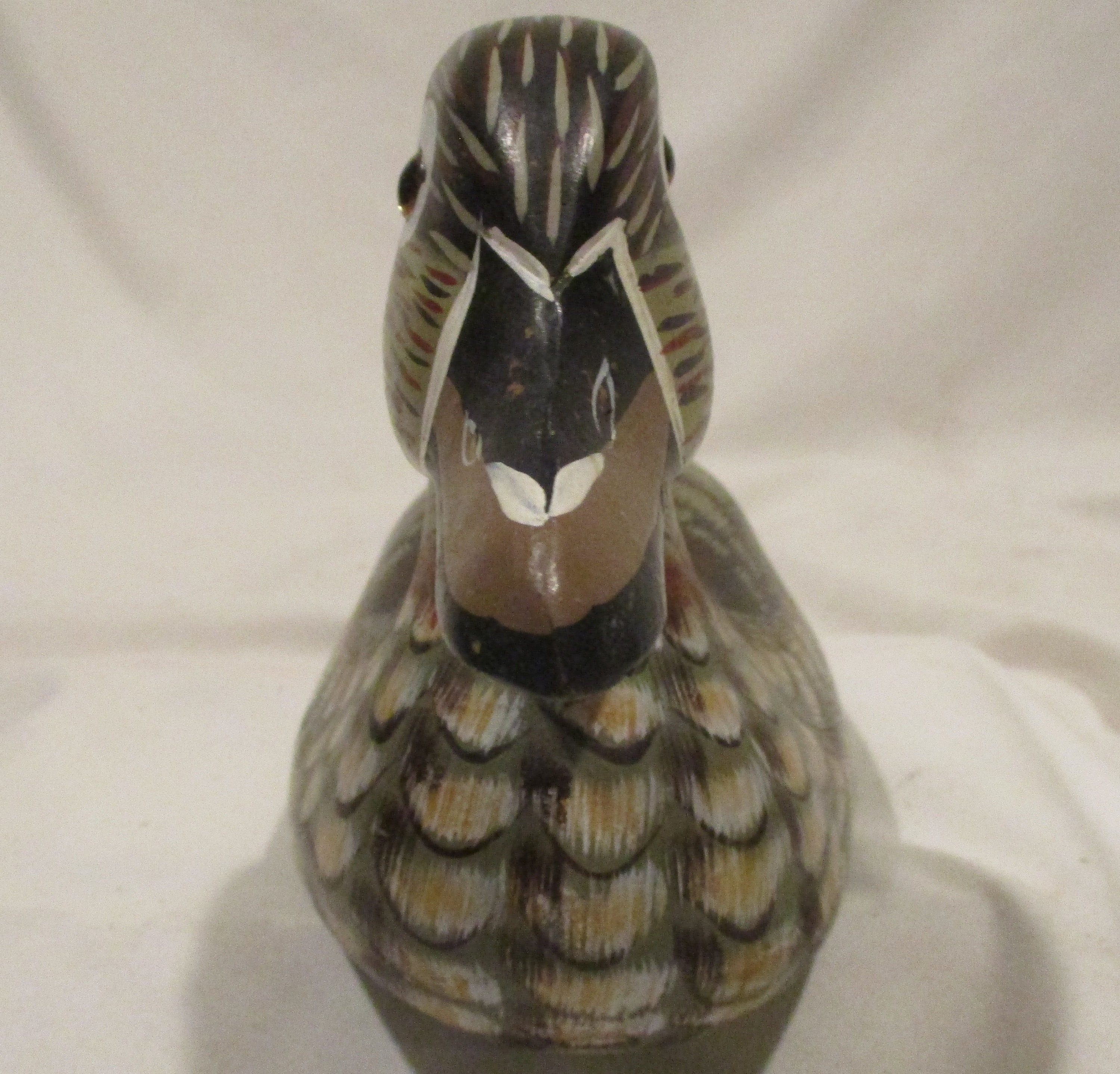 American Folk Art, Hand Painted Wood Duck, Signed Jake Werhel