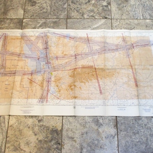 Salt Lake City 1954 U.S. Air Force Aeronautical Map, Vintage Pilot&#39;s Map, Utah, Wyoming, and Idaho, Vintage Cold War Flight Chart Map