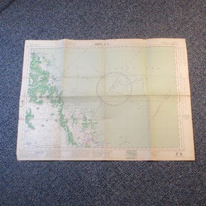 1943 Aeronautical Map of Australia, Royal Australian Air Force Map F-9, Great Barrier Reef, Northeast Coast, and Coral Sea
