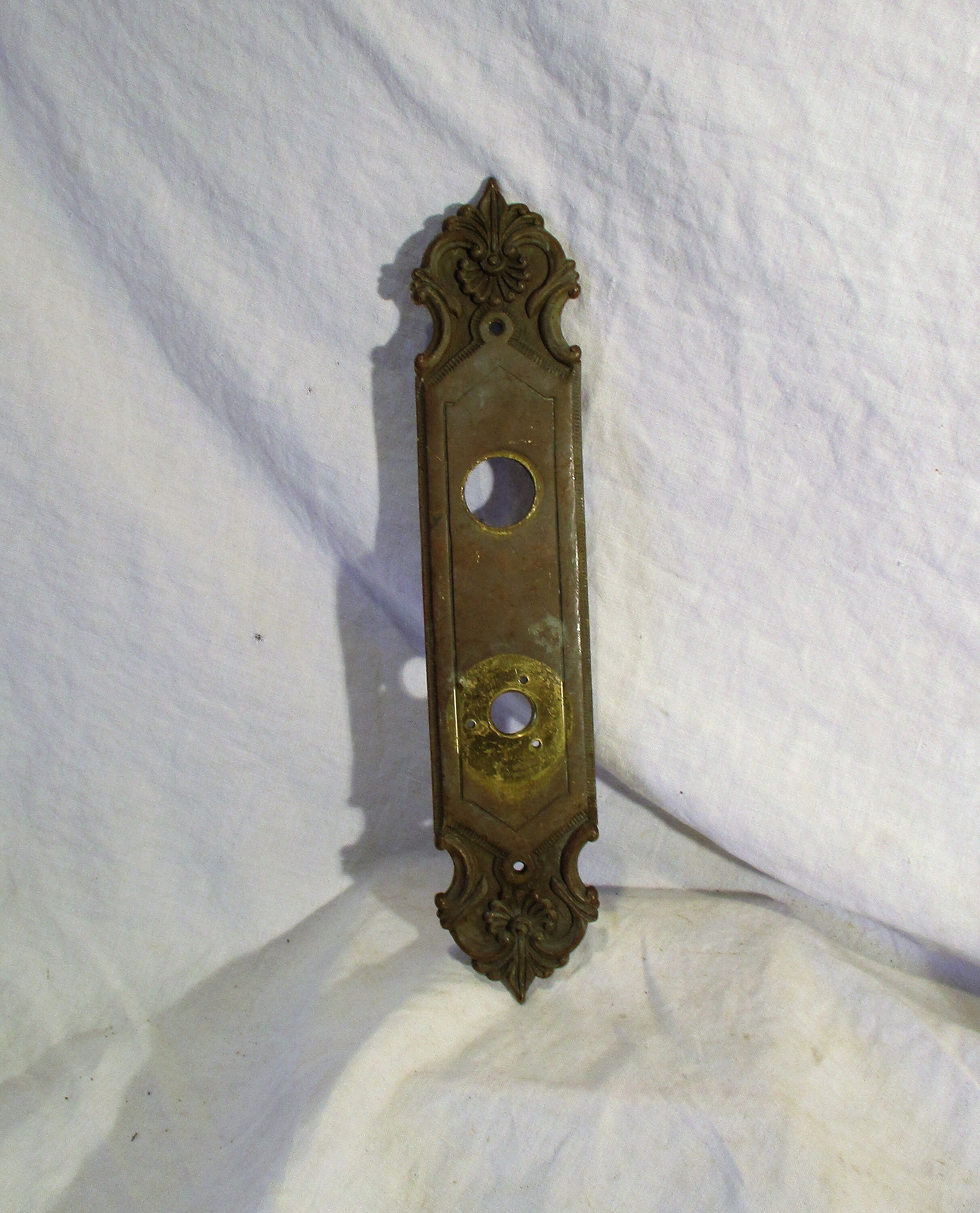 Brass Door Latch Plate Antique Door Lock Hardware Old Etsy