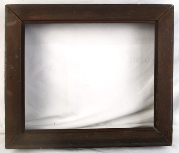 Vintage Walnut Wood Picture Frame: Eastlake Victorian Deep Frame