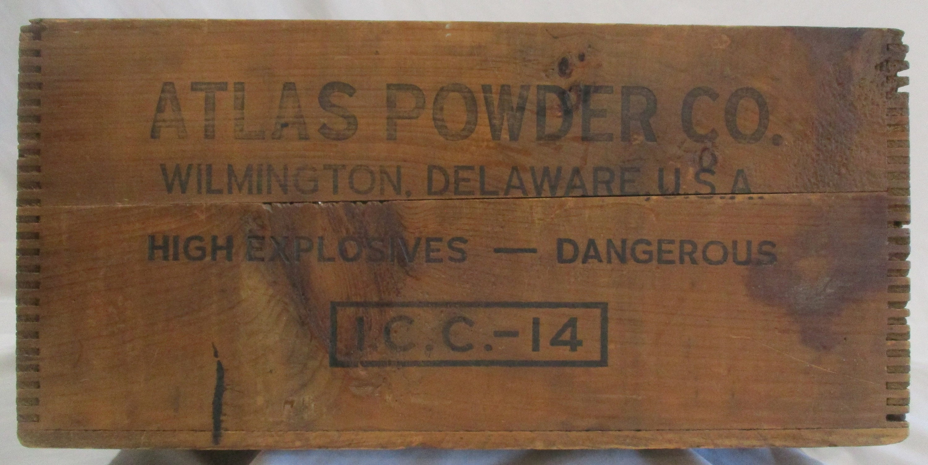 Vintage Atlas Powder Co. Wood Crate: WW2 Era Explosives Box - Etsy