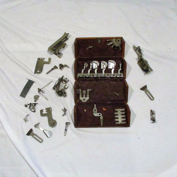 Antique Sewing Machine Parts Box Etsy