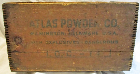1944 Explosives Box, World War 2 Era Dynamite Box, Antique