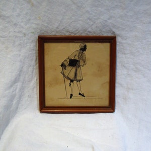 Silhouette, Signed Man&#39;s Portrait, Framed Antique Silhouette