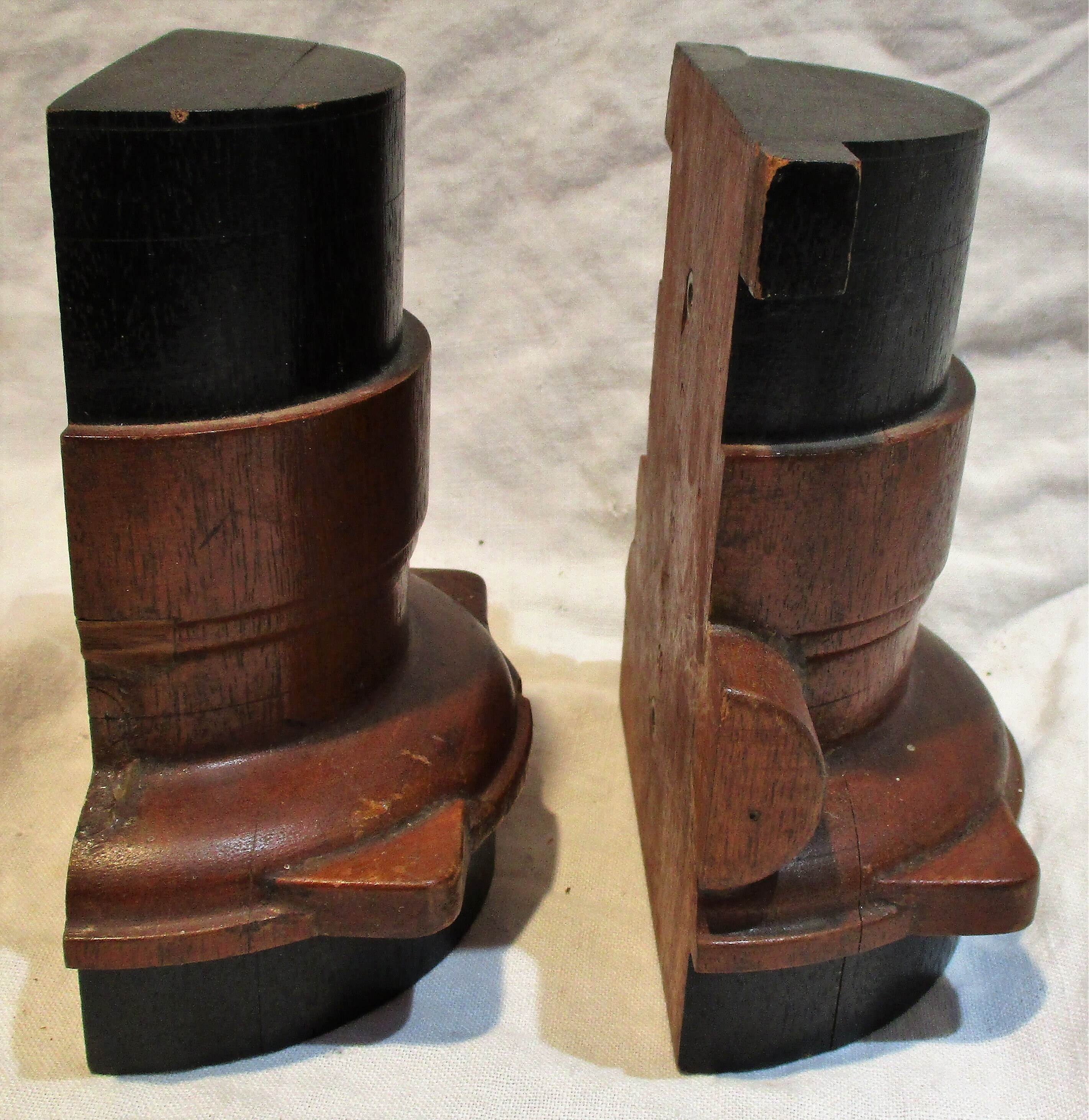 Foundry Mold Antique Wood Old 2 Piece Mold Industrial Etsy