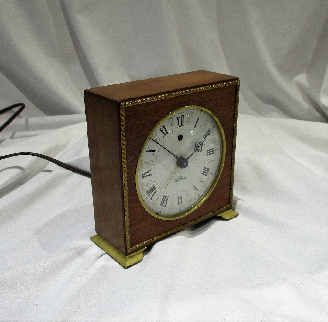 Seth Thomas Mounted Clock Poise, Working, American Case Clock, Vintage