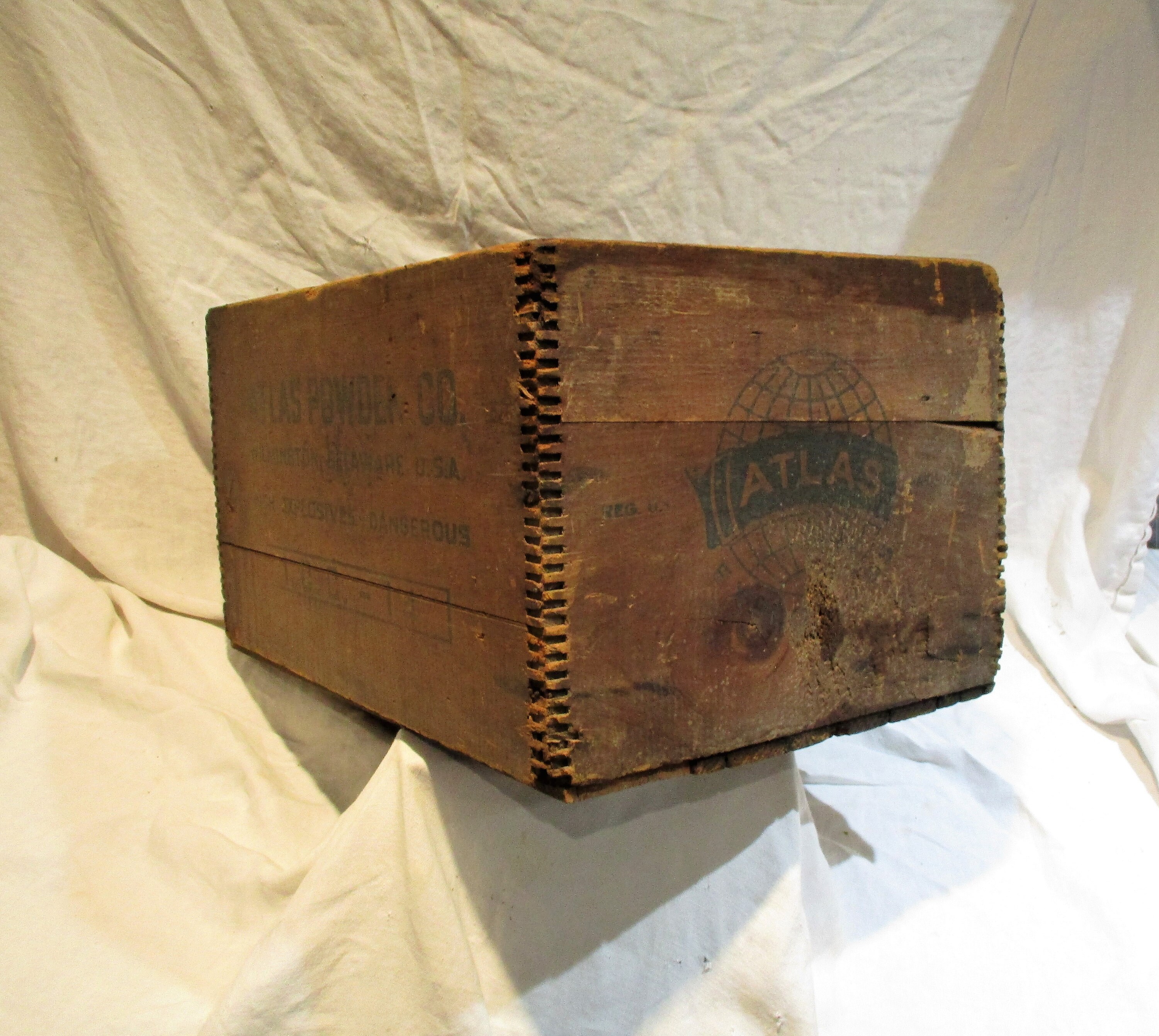 1944 Atlas Powder Co. Wood Crate: WWII Era Dynamite Box - Etsy