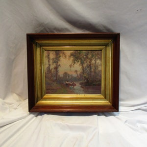 George Newman Original, Signed, Oil on Canvas, Framed 19th Century or Early 20th Century Pennsylvania  Impressionist Painting