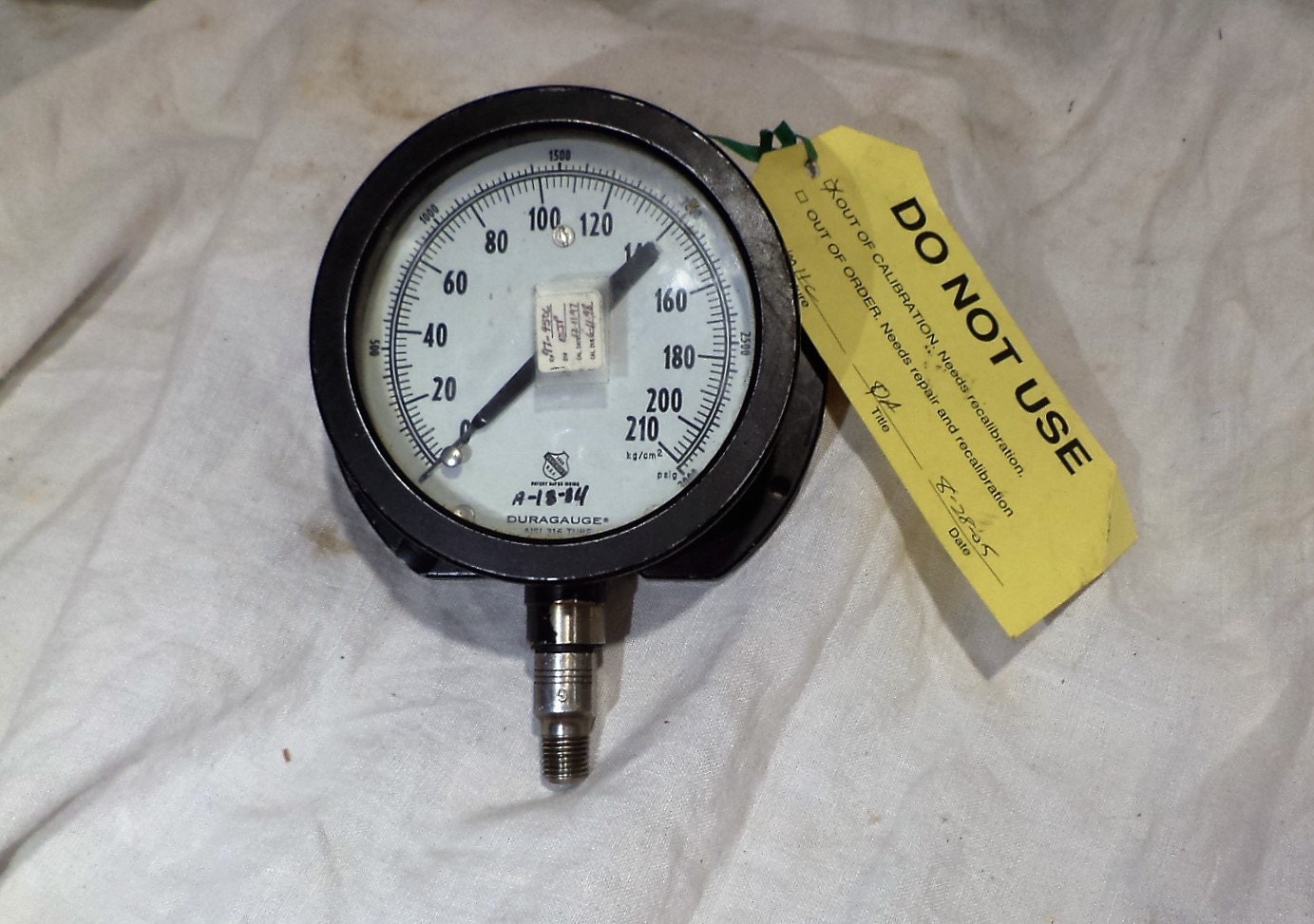 Vintage Ashcroft Pressure Gauge Industrial Factory Salvage