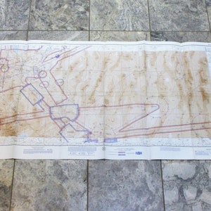 1963 Aeronautical Map, Vintage Pilot&#39;s Map, Ely to Reno, Lake Tahoe, Vintage Cold War Flight Chart Map