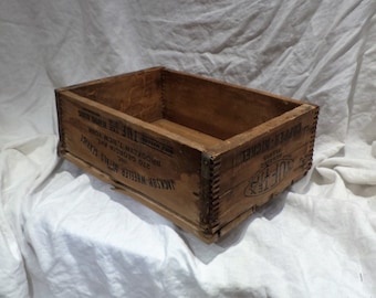 Vintage Tuf Tex Bearing Alloys Wood Crate - Brooklyn Factory Advertising