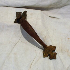 Door Handle, Early 1900s Brass Architectural Salvage Door Hardware