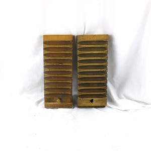 Cigar Mold, 2-piece American Tobacco Salvage, Hanging Wall Art, Antique Wood Mold, possibly Durex North Carolina image 1