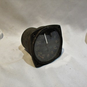 Industrial Airplane Gauge, Radio Compass Directional Gauge, Vintage Pilot&#39;s Cockpit Salvage