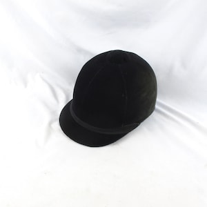 Vintage International SEI Women\'s Black Velvet English Riding Helmet Hat unisex Vintage Wendover World Cap Black Velvet Equestrian Horse  main image 4