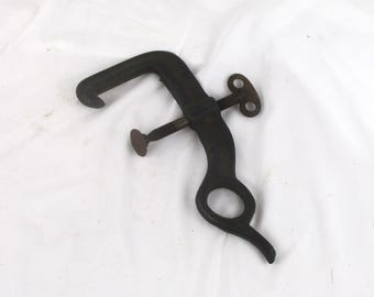 Unusual Vintage C Clamp: Custom Woodworking Tool Salvage