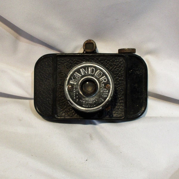 Kandor Camera Shell, Old Art Deco New York Camera, Vintage Retro Photography Salvage