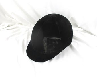 Vintage Black Velvet Equestrian Helmet: Farmhouse Decor - Etsy