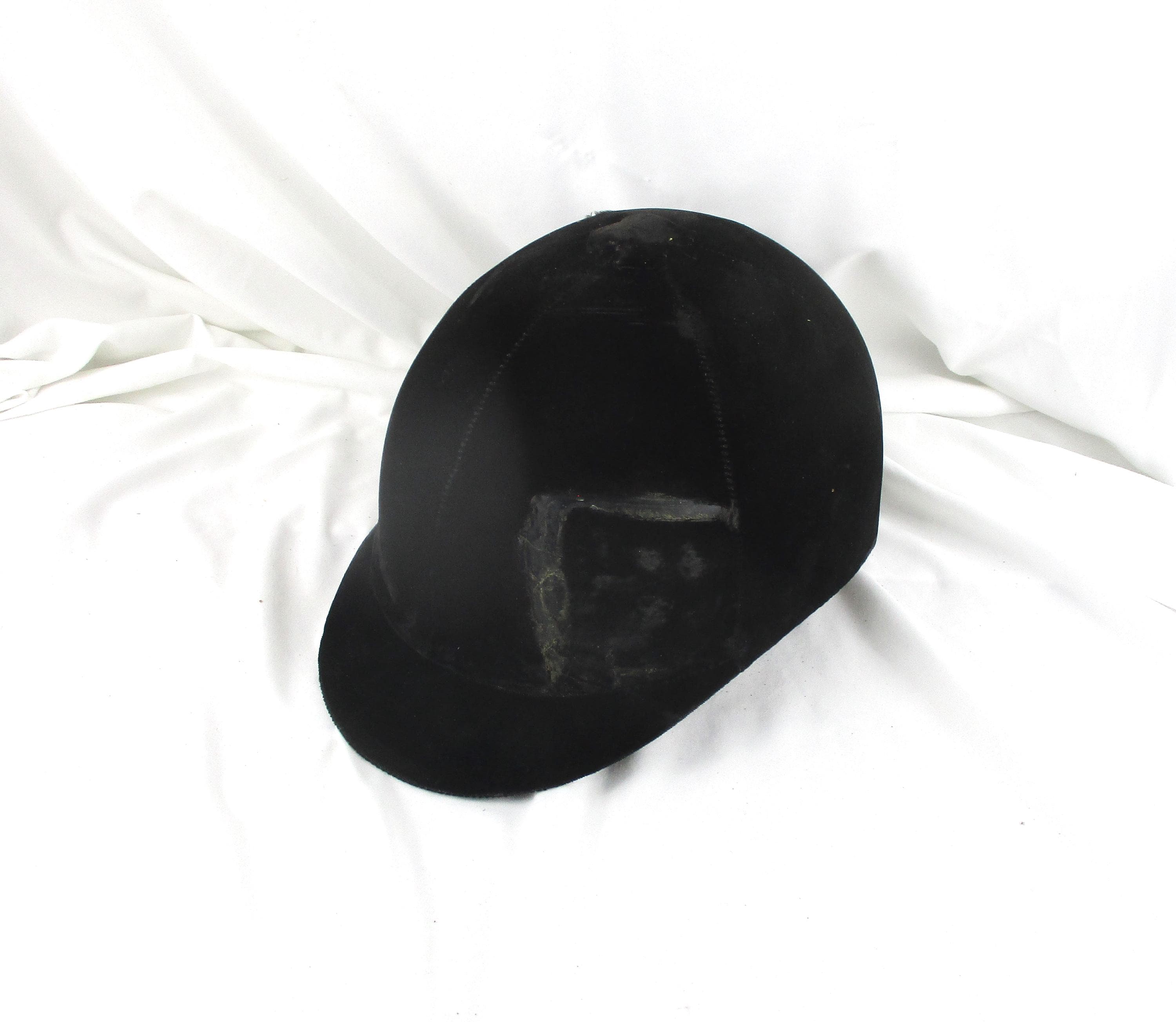 Vintage Black Velvet Equestrian Helmet: Farmhouse Decor - Etsy display picture 2