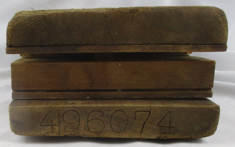 Cigar Mold, 2-piece American Tobacco Salvage, Hanging Wall Art, Antique Wood Mold, possibly Durex North Carolina image 6