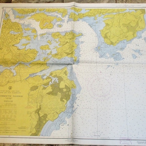 1959 Portsmouth Harbor Map: Vintage Maine & New Hampshire Coastline