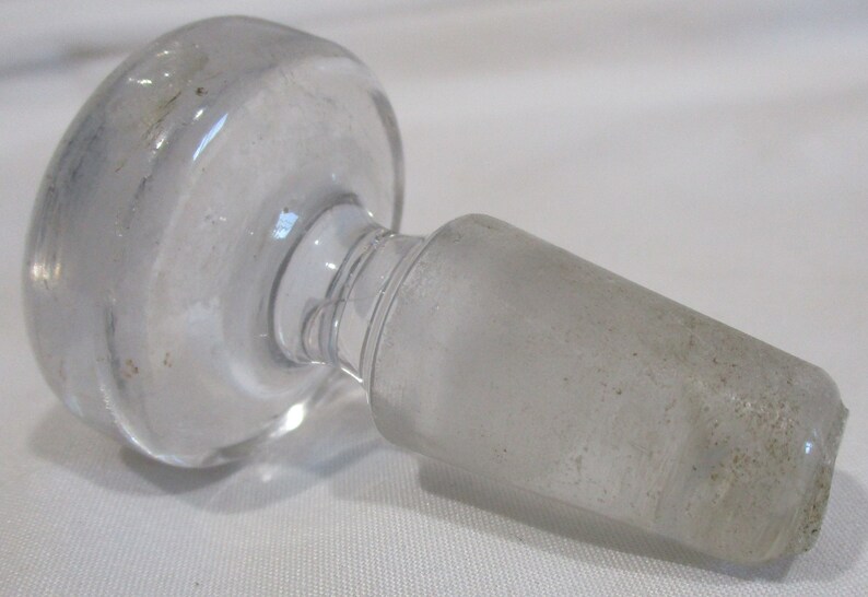 Vintage Wheaton Apothecary Bottle: Embossed Sodium Hydroxide, Frosted Stopper image 8