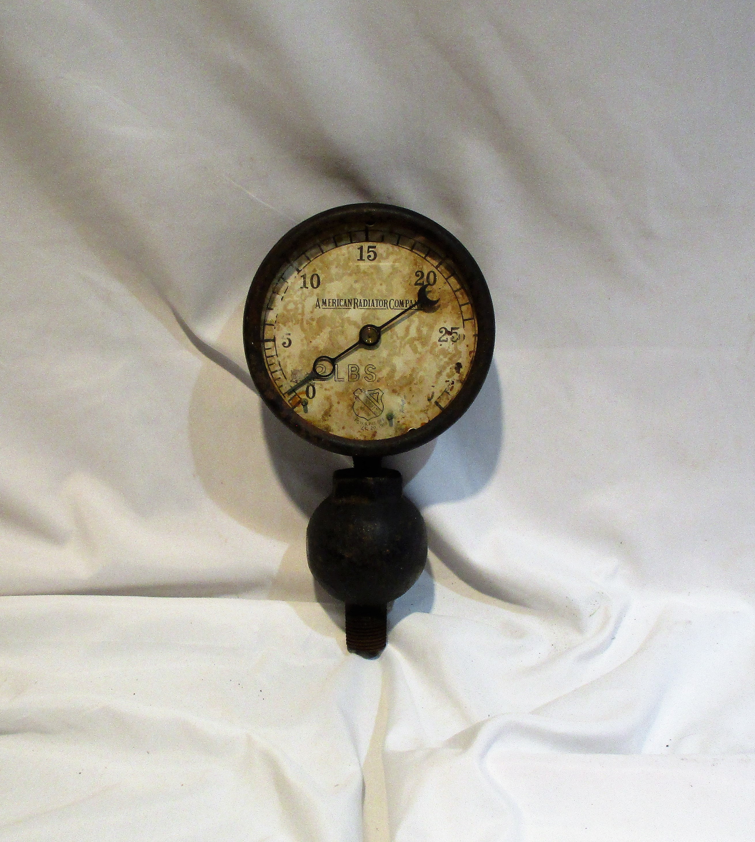1910S Altitude Gauge, Early Ashcroft American Radiator Company, New York, Vintage Industrial Factory Salvage