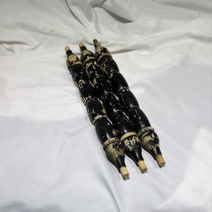 3 Spindles, Furniture Fragments, Hand Turned Stretchers, Vintage Furniture Salvage