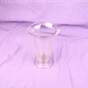 Antique Hand Etched Lab Beaker: Wavy Glass Apothecary Flask