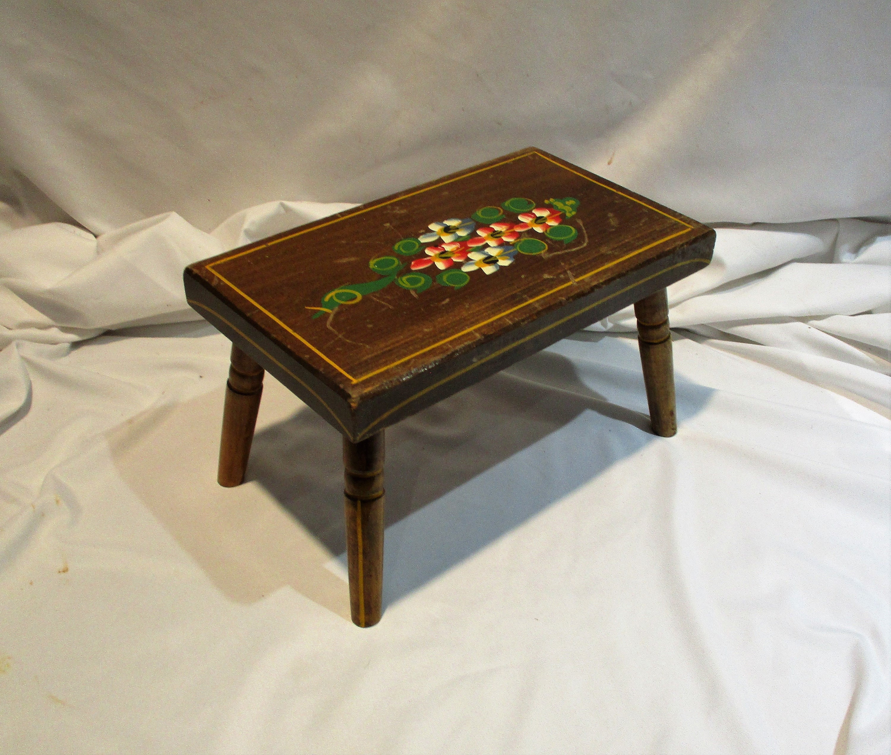 Antique Chinese Hardwood Foot Stool or Very Low Table