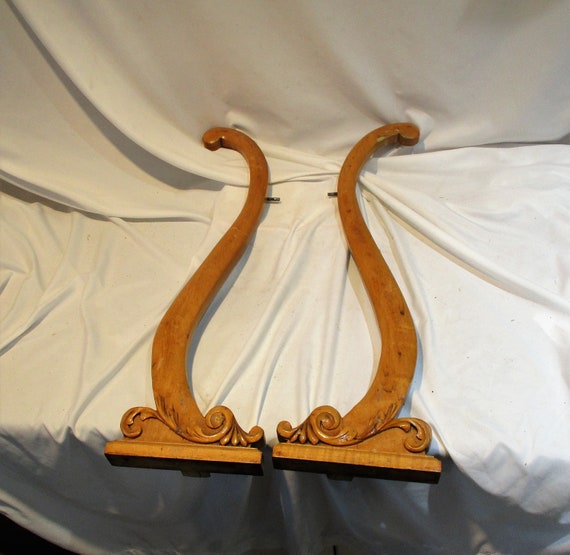 Wood Mirror Brackets Vintage Furniture or Dresser Fragments Etsy