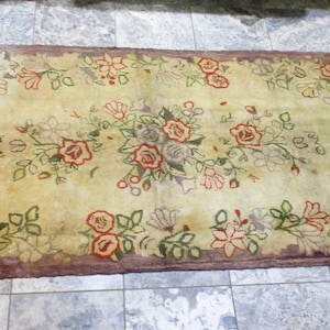 FLOWERS on the VINE RUNNER Rug Pattern for Hooking and Punch