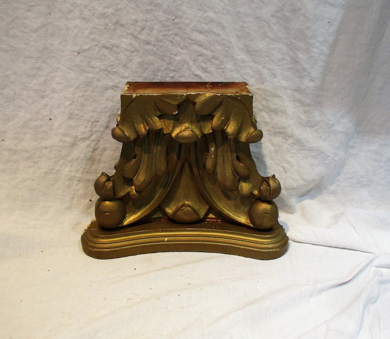 Rococo Column or Capital Fragment Old Gilded Architectural | Etsy