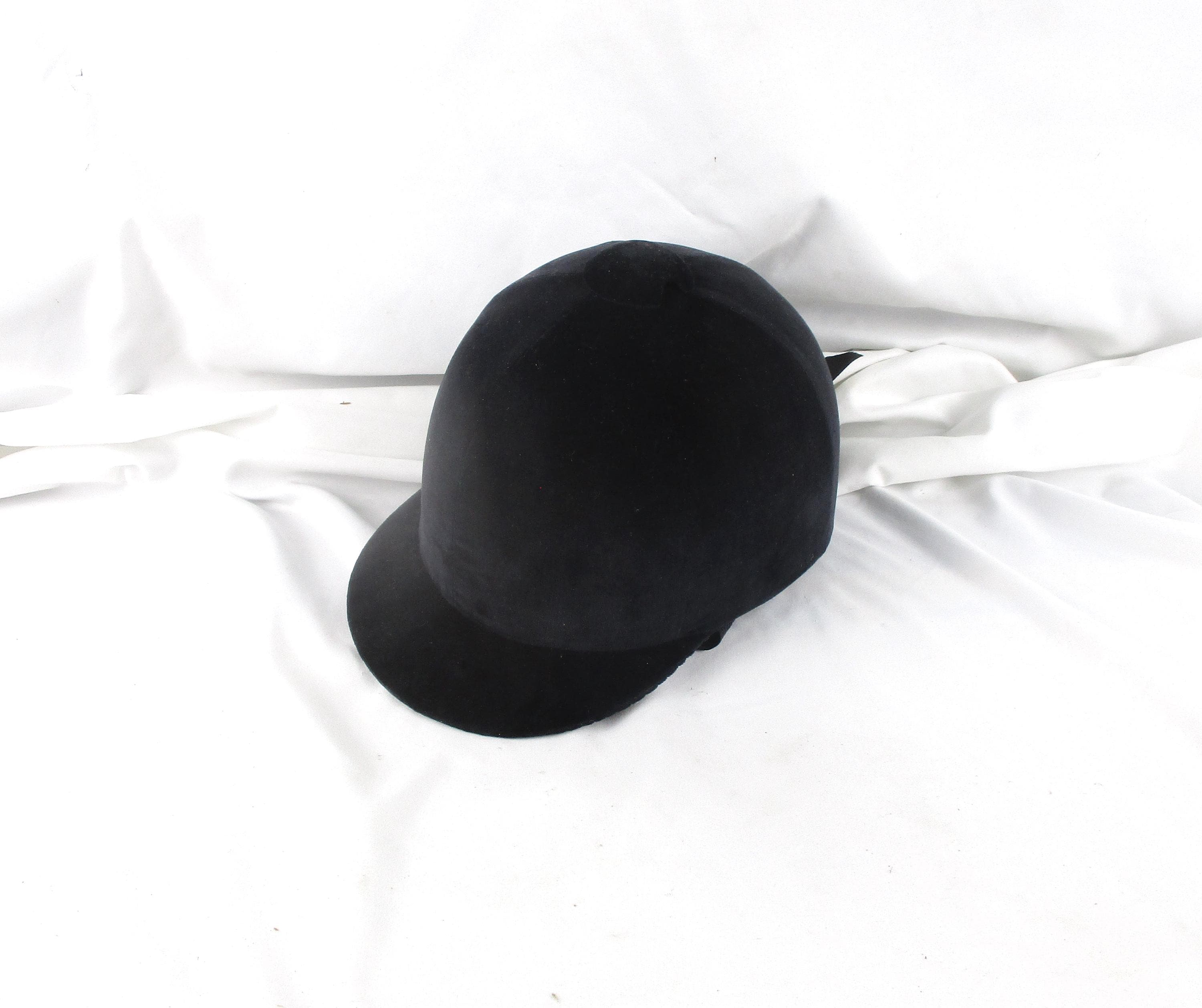 Black Velvet Equestrian Vintage Riding Helmet - Size 7 - Etsy
