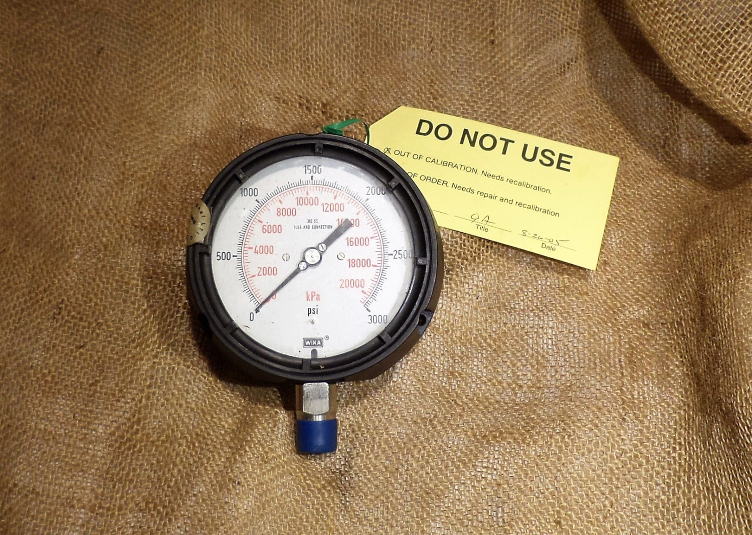 Wika Psi/Kpa Test Gauge Vintage Industrial Salvage