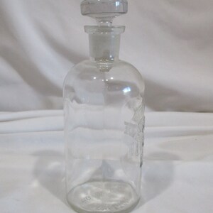 Vintage Wheaton Apothecary Bottle: Embossed Sodium Hydroxide, Frosted Stopper image 6