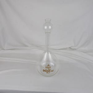 Vintage Kimax Glass Laboratory Beaker: Mad Scientist Decor, 2000 ml Flask