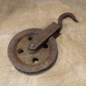 Metal Pulley, Rusty Factory Industrial Salvage, Hand Forged