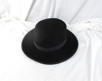 Amish Black Wool Vintage Hat: Flying Cloud Hat Company - Etsy