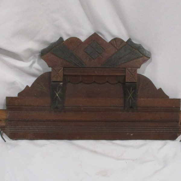 Hand Carved Furniture Fragment, 19th Century Late Victorian East Lake Furniture Pediment or Ornament